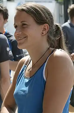 Anna Stöhr na SP 2010 v boulderingu ve Vídni