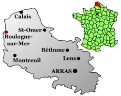 Boulogne-sur-Mer na mapě