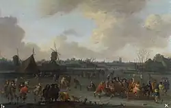 Bruslaři, 1678, olej na dřevě, 28 cm x 42 cm