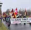 Protest proti čínským zimním olympijským hrám v Indii