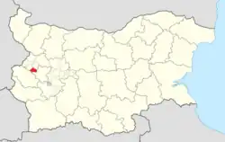 Obština na mapě Bulharska