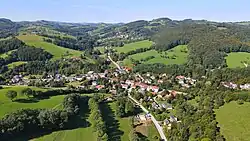 Letecký pohled na Brand-Laaben