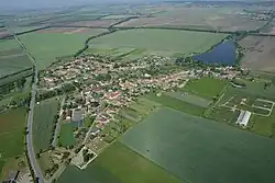 Letecký pohled na Branišovice