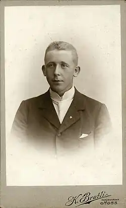 Neznámý muž, portrét, vizitka