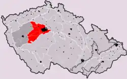 Brdská oblast na mapě Česka
