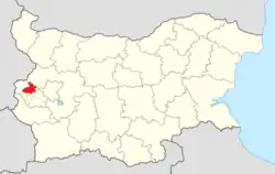 Obština na mapě Bulharska