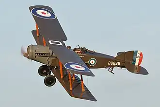 Zrestaurovaný Bristol F.2B Fighter, s/n D8096, dochovaný ve sbírkách „Shuttleworth Collection“
