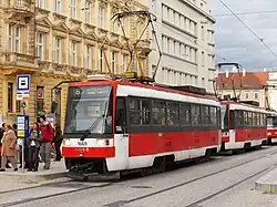 Souprava vozů Tatra T3RF v Brně