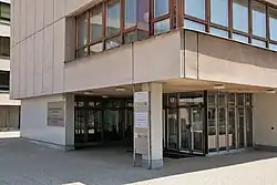 Vstup do sídla ICV VUT na Kounicově 67a v Brně