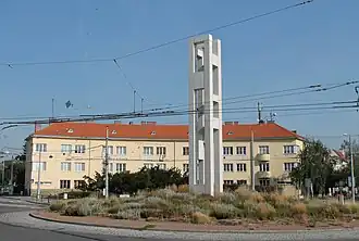 Věž architektů na Vaňkově náměstí v roce 2018