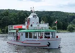 Loď Morava v přístavišti v Bystrci