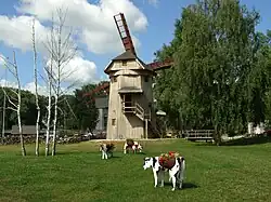 Větrný mlýn holandského typu v Broku