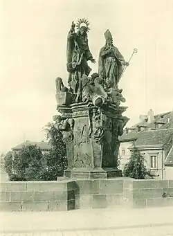 Ferdinand Maxmilián Brokoff: Svatý Vincenc Ferrarský a svatý Prokop, Praha, Karlův most