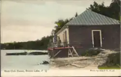 Brome Lake Boathouse, asi 1905