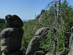 Skály na Junácké vyhlídce