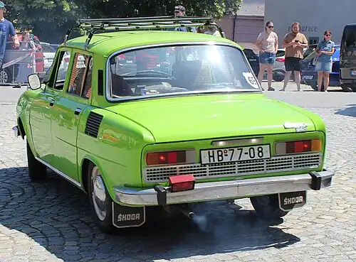 Škoda 100 L s havlíčkobrodskou poznávací značkou
