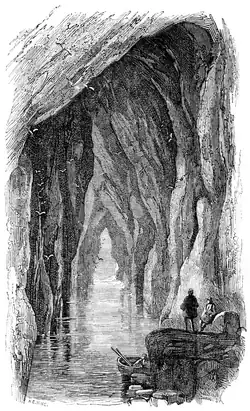 Jeskyně Bruce Cave, kde se skrývaly oběti masakru