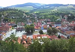 centrum Brumova, pohled z hradu