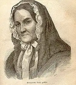 Hraběnka Terezie Brunswicková na rytině Károly Rusze