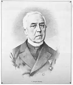 Antonín Buchtel (portrét od Jana Vilímka, Humoristické listy, 18/1887)