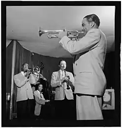 Buck Clayton (vpravo) přibližně v červnu 1947 foto: William P. Gottlieb