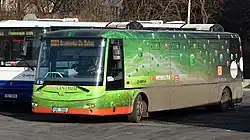 Autobus SOR EBN 9,5 na lince BB Centrum v Praze-Krči, otočka Budějovická, 2017