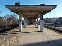 Pohled na zastávku před opravou.