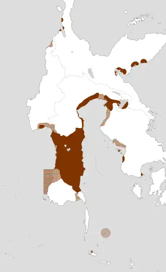 Mapa rozšíření jazyka