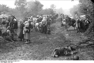 Ruští civilisté prchající před německou armádou u Voroněže