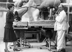 Hugo Lederer s fotografkou s uměleckým jménem Yva