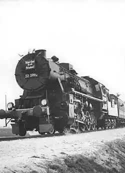 Lokomotiva 52 5992 v roce 1953