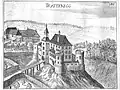 Hrad Trattenegg v roce 1670 (dnes zbořený) na mědirytině G. M. Vischera