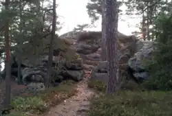 Pozůstatky skalního hradu Arnstein