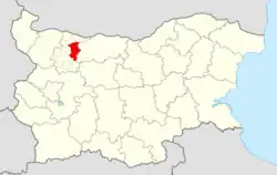 Obština na mapě Bulharska