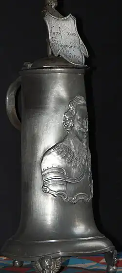 Cínová holba, kopie z 19. století