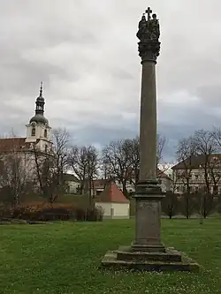 Sloup Nejsvětější Trojice z roku 1680