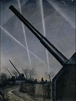 Anti-aircraft Defences (Protiletecká obrana) byl jedním ze tří obrazů, které od něho WAAC zakoupila v prosinci 1940.
