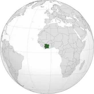 Poloha Pobřeží slonoviny