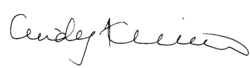 Cindy Kirová, podpis