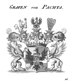 Hraběcí podoba erbu Pachtů