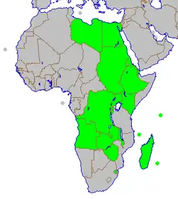 Členské země Společného trhu pro Východní a Jižní Afriku