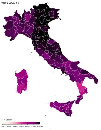 Výskyt potvrzených případů na 100 tisíc obyvatel