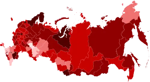Potvrzené případy na milion obyvatel podle samosprávných celků k 24. září 2020