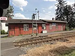 Budova zastávky v roce 2017