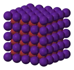 Struktura krystalové mřížky bromidu cesného