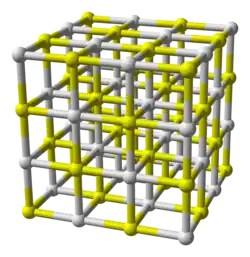 Model struktury sulfidu vápenatého