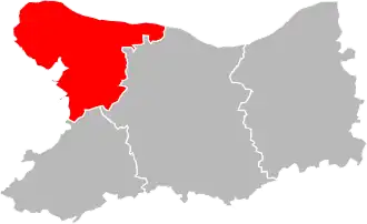 Arrondissement Bayeux na mapě departementu Calvados