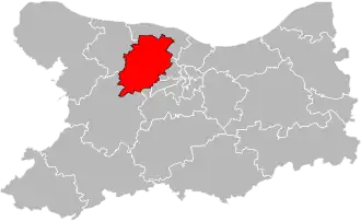 Kanton na mapě departementů Calvados