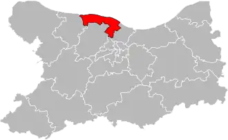 Kanton na mapě departementů Calvados