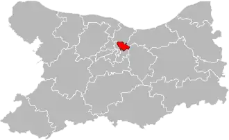 Kanton na mapě departementu Calvados